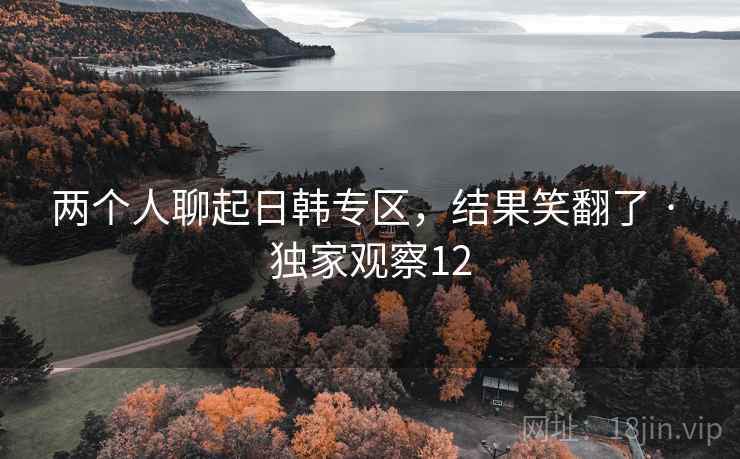 两个人聊起日韩专区,结果笑翻了 · 独家观察12